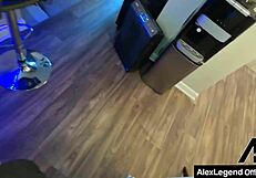 Redhead wife cheats with employee in hot fuck.