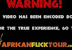 African babes wet twat is smashed hard by a horny stud
