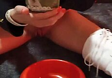German milf eats and swallows