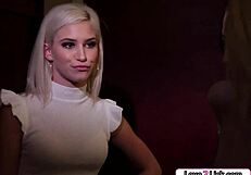 tattooed bffs lick petite blonde pussy and ass