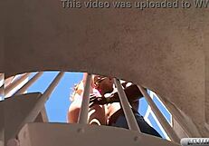 nikki nievez removes thong bikini for lex steele