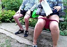 Fetishist Step Son And Lustful Step Mother Play In The Park