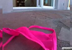nikki nievez removes thong bikini for lex steele