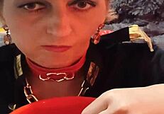 German milf eats and swallows