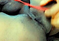 Shemale sissy pisses on own body