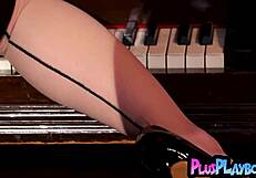petite teen 18+ and sexy black lingerie in stunning playboy posing session