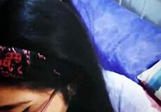 extreme blowjob leaves cum on her long hair
