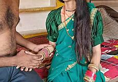 Pados wali bhabhi ko green sadi mein choda bhabhi ki chudai