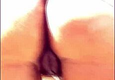 Big booty redbone ebony with nice tits spreads outdoors