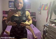 Isabelly Ferreira Rides Masked Boy In Crossdressing Fun