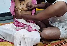 indian hot wife gives handjob footjob then rides in cowgirl