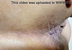 playing with her pussy and ass rubbing his cock and thrusting slowly