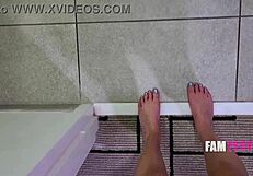 homemade sex tape shows teen riding her step dad pov