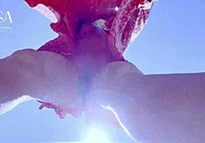 walk and sex outdoors fucking interrupted by something unexpected the best blowjob and cum in my ass
