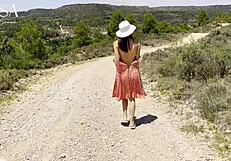 walk and sex outdoors fucking interrupted by something unexpected the best blowjob and cum in my ass
