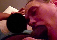 Midget Brunette Gives Sloppy Gumjob To Monster Bbc