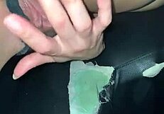 married woman facing a line of dick at the glory hole and taking cum in her pussy karenkiss