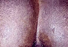 She takes a deep anal creampie from behind. He fills her up.