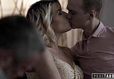 pure taboo cuckold watches wife fuck her stepson