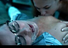 Mad scientist fucked by her lesbian frankenstein monster in parasited pussy eating possession