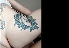 Blonde babysitter rides deep reverse anal cowgirl