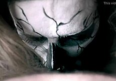 skeleton girl sucks cock for horror halloween