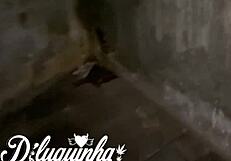 blonde squirts during outdoor public fuck