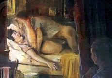 Vintage Erotic Christmas Scene With Retro Theme