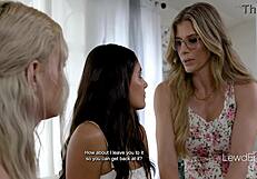 Rich milf introduces sugars for a lesbian threesome