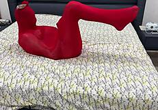 bondage pantyhose locked in cocoon