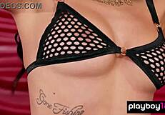 Glamorous All Natural Brunette Teen Shows Tattoos