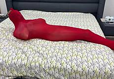 bondage pantyhose locked in cocoon