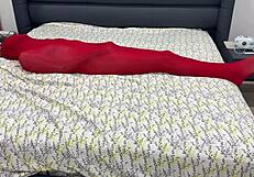 bondage pantyhose locked in cocoon