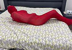 bondage pantyhose locked in cocoon