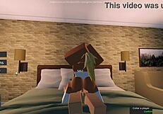 Roblox slut sucks and fuck a big dick in hardcore action