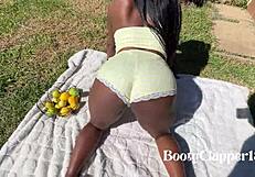 Ebony slut proves she is worthy of being bleached