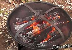 couple fucks at barbecue party outdoors outdoors