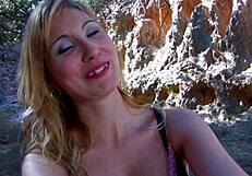 blonde mom fucked in a forest