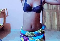 young student shows off perfect body outdoors