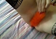 Extreme Bottle Brush Insertion In Pussy