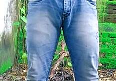 outdoor tiny 18+ clit pissing and sissy body show