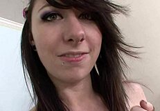 Brunette teen rides monster cock hard