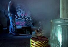 Hannah Gets Dominated Chained And Fed Cum In Garage