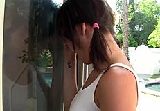 husband watches wife get double penetration happily