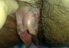 big clit pulsing in homemade teasing video