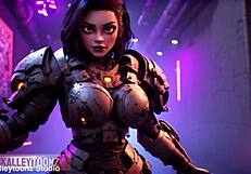 curvy cute girls dance in hottest ai club at night