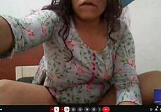 Did she forget the zoom camera was on and masturbate during her job interview with the boss