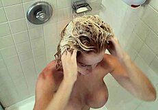 rise and shine in the shower and cum for a fresh start