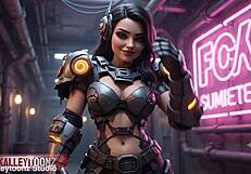 curvy cute girls dance in hottest ai club at night