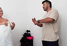 i find my step sister-in-law naked we get excited and end up having sex